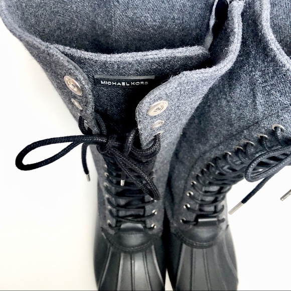 Michael Kors Easton Flannel rubber rain boot - Picture 4 of 5